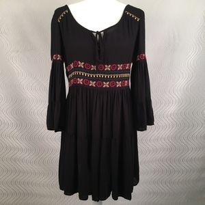 American Eagle Outfitters Black Peasant Dress, XS